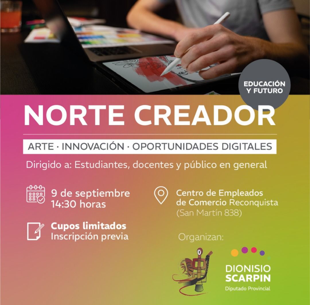 Invitan a participar del encuentro "Norte Creador" con charlas sobre emprendimientos ... thumbnail