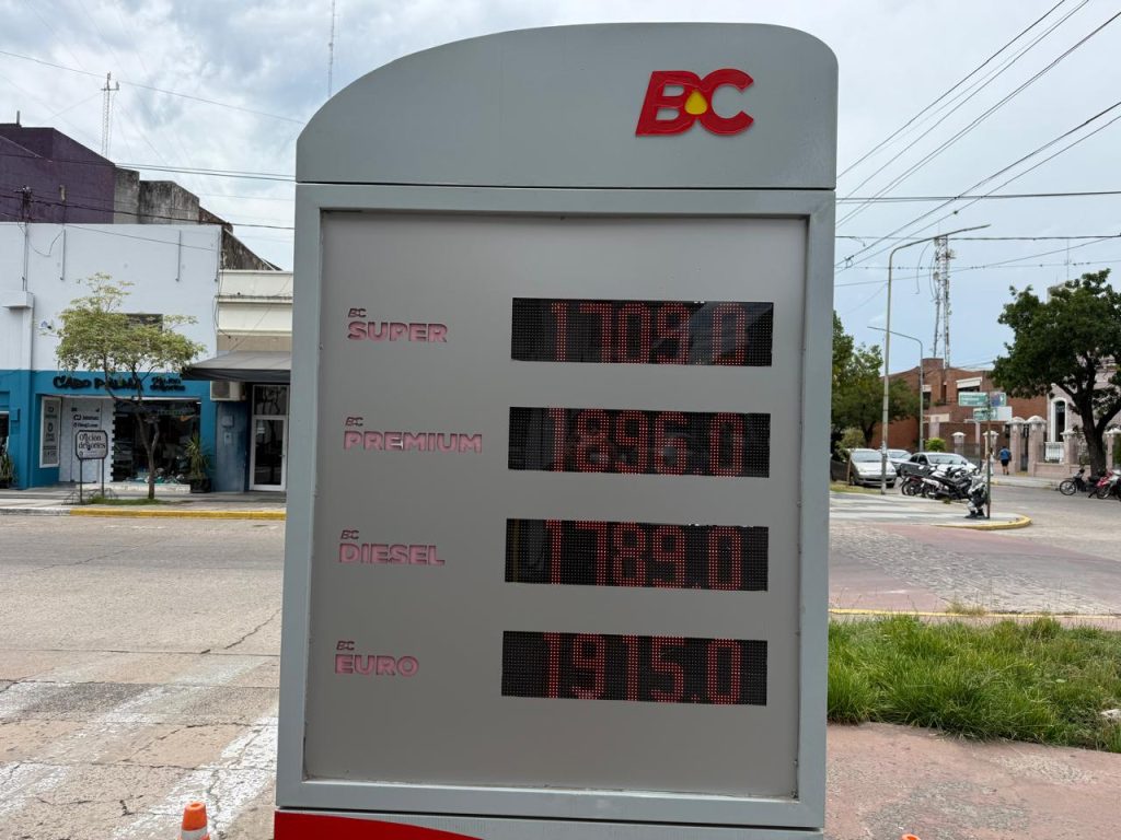 Los precios en BC Combustibles.