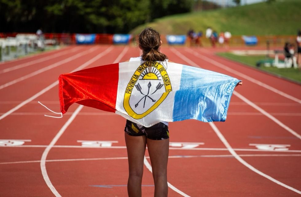 Atletismo deporte bandera Santa Fe