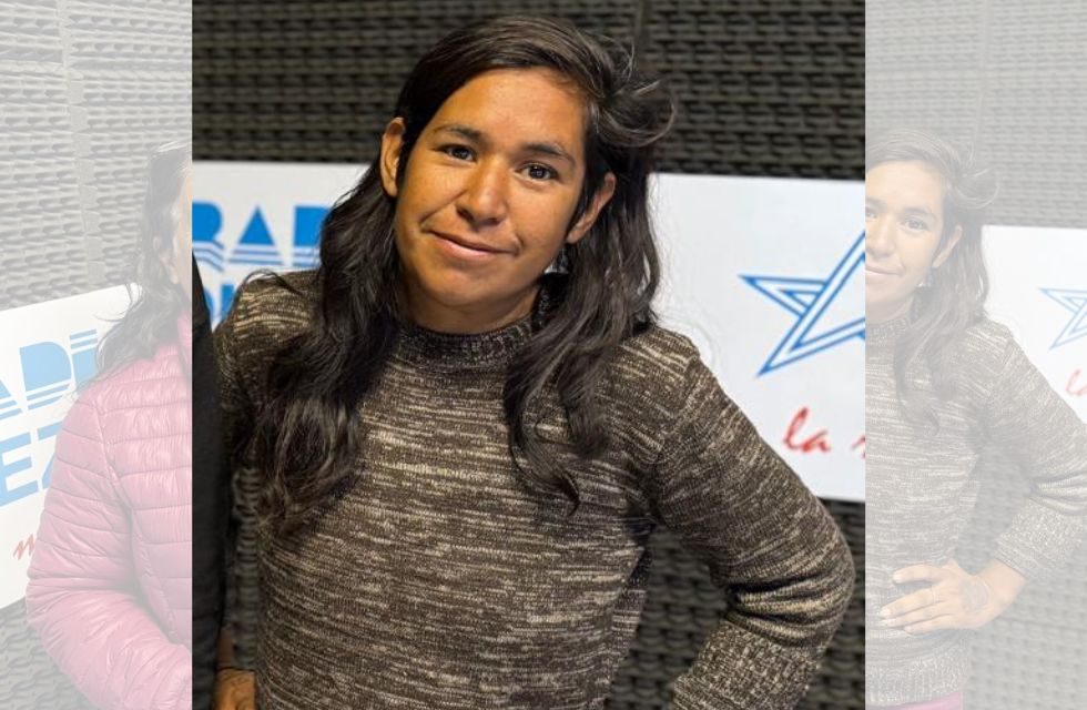 Margarita Lazarte cuando estuvo en Via Libre Radio