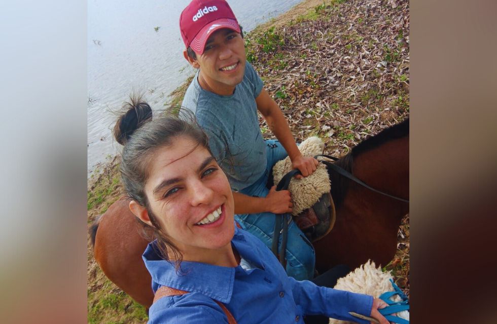 María Elba Debarbora y su ex pareja Lucas Niemiz.
